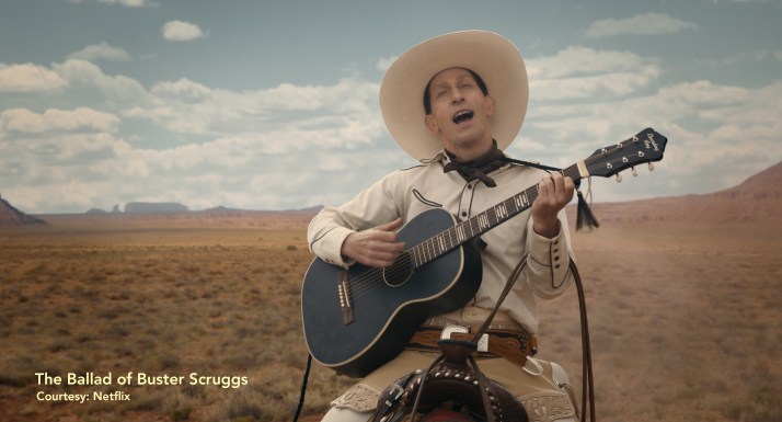 Tim Blake Nelson is Buster Scruggs in The Ballad of Buster Scruggs, a film by Joel and Ethan Coen.