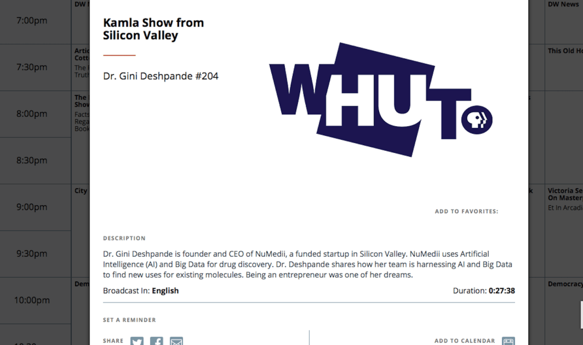 The Kamla Show on WHUT TV