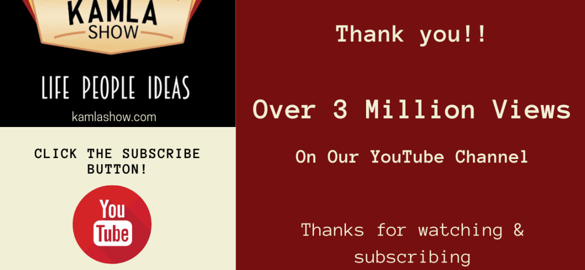 THANKS – 3 MILLION PLUS VIEWS ON OUR YOUTUBE&nbsp;CHANNEL